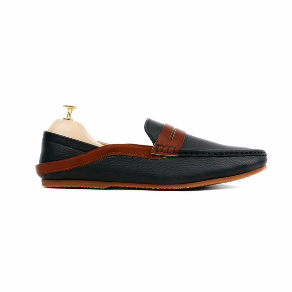 Libero Loafer Brown Strike Wrinkle Soft Black & Brown