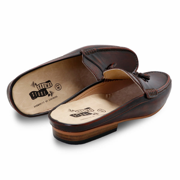 Mazio Mule European Brush Off Burgundy - Assembly Artisans Co.,Ltd.