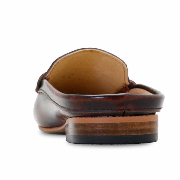 Mazio Mule European Brush Off Burgundy - Assembly Artisans Co.,Ltd.