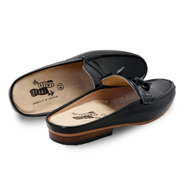 Mazio Mule European Brush Off Clear Matte Black - Assembly Artisans Co.,Ltd.