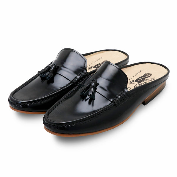 Mazio Mule European Brush Off Clear Matte Black - Assembly Artisans Co.,Ltd.