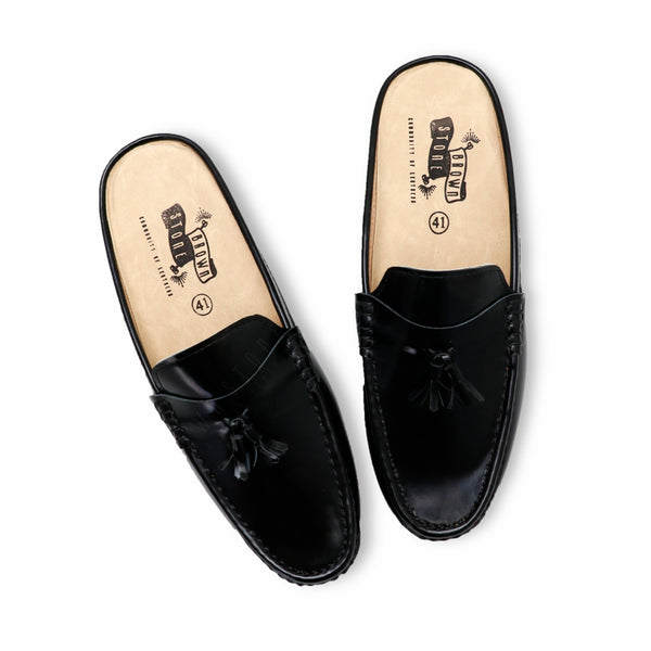 Mazio Mule European Brush Off Clear Matte Black - Assembly Artisans Co.,Ltd.