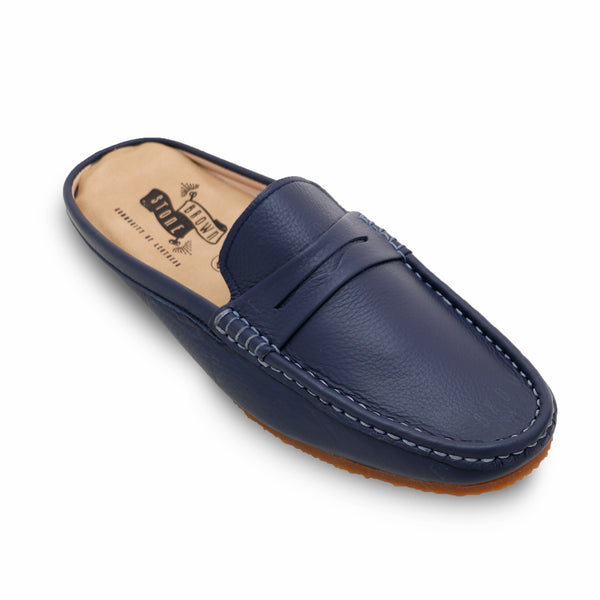 Mochi Mule Wrinkle Soft Navy - Assembly Artisans Co.,Ltd.