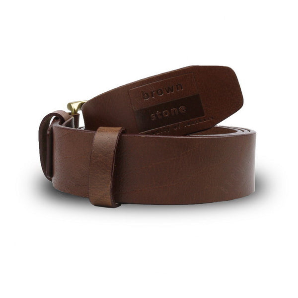 Full Grain Genuine Leather Belt - Milano Tan Belt Solid Brass Arrow Buckle - Assembly Artisans Co.,Ltd.