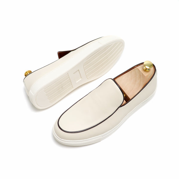 Bruges Belgian Slip On Off White - Assembly Artisans Co.,Ltd.