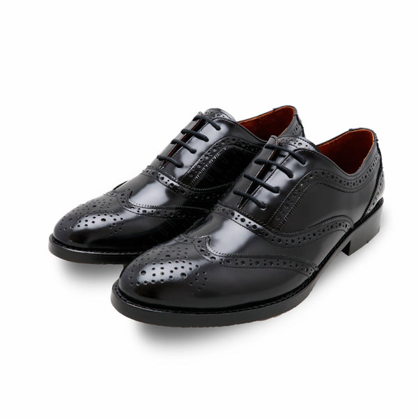 MR.FERGUSON FULL BROGUE European Brush Off Clear Matte Black - Assembly Artisans Co.,Ltd.