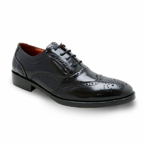 MR.FERGUSON FULL BROGUE European Brush Off Clear Matte Black - Assembly Artisans Co.,Ltd.