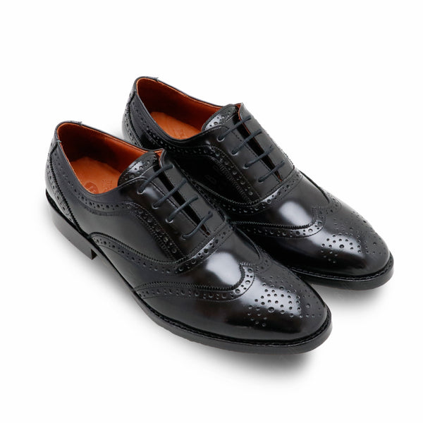 MR.FERGUSON FULL BROGUE European Brush Off Clear Matte Black - Assembly Artisans Co.,Ltd.