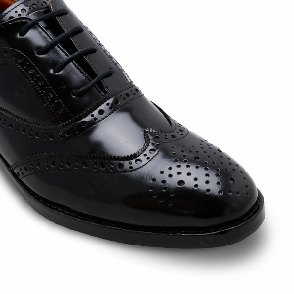 MR.FERGUSON FULL BROGUE European Brush Off Clear Matte Black - Assembly Artisans Co.,Ltd.