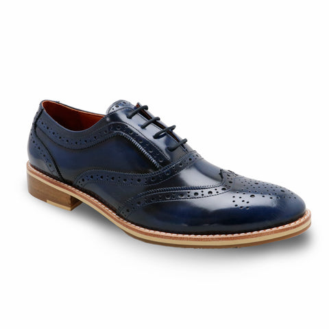 MR.FERGUSON FULL BROGUE European Brush Off Bezel Blue - Assembly Artisans Co.,Ltd.