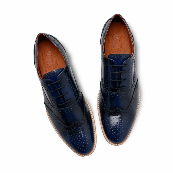 MR.FERGUSON FULL BROGUE European Brush Off Bezel Blue - Assembly Artisans Co.,Ltd.