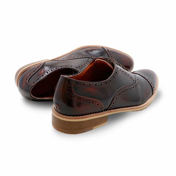 MR.FERGUSON SEMI-BROGUE European Brush Off Burgundy - Assembly Artisans Co.,Ltd.