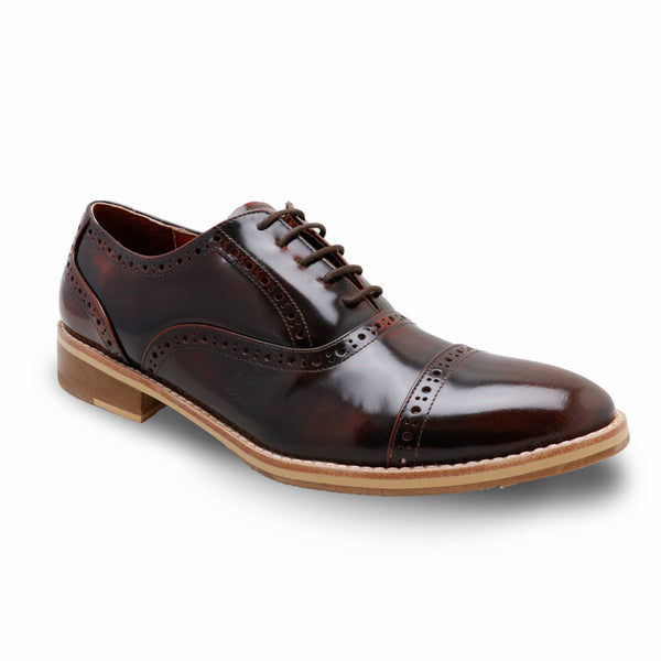 MR.FERGUSON SEMI-BROGUE European Brush Off Burgundy - Assembly Artisans Co.,Ltd.