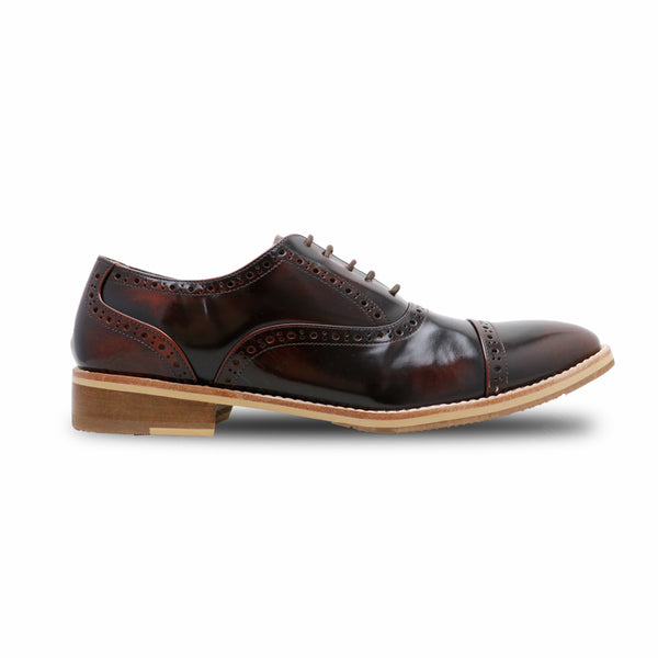 MR.FERGUSON SEMI-BROGUE European Brush Off Burgundy - Assembly Artisans Co.,Ltd.