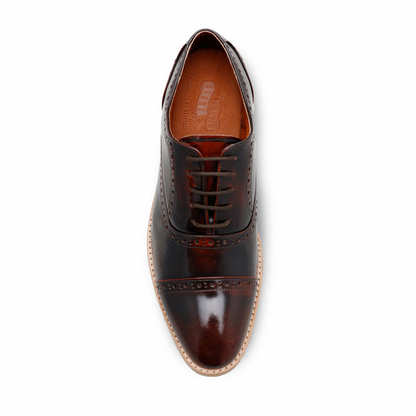 MR.FERGUSON SEMI-BROGUE European Brush Off Burgundy - Assembly Artisans Co.,Ltd.