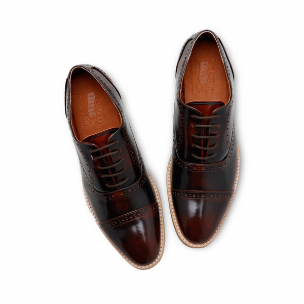 MR.FERGUSON SEMI-BROGUE European Brush Off Burgundy - Assembly Artisans Co.,Ltd.