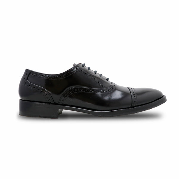 MR.FERGUSON SEMI-BROGUE European Brush Off Clear Matte Black - Assembly Artisans Co.,Ltd.