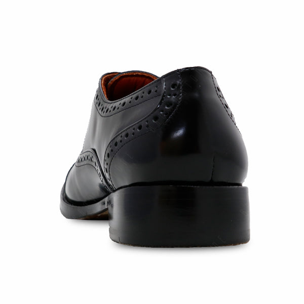 MR.FERGUSON SEMI-BROGUE European Brush Off Clear Matte Black - Assembly Artisans Co.,Ltd.
