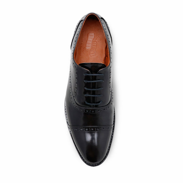 MR.FERGUSON SEMI-BROGUE European Brush Off Clear Matte Black - Assembly Artisans Co.,Ltd.