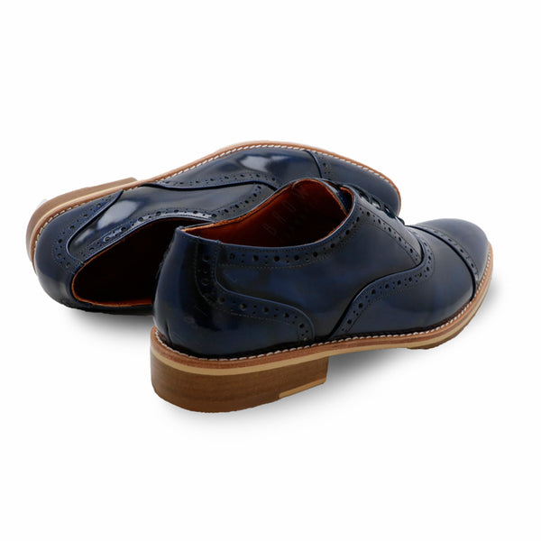 MR.FERGUSON SEMI-BROGUE European Brush Off Bezel Blue - Assembly Artisans Co.,Ltd.