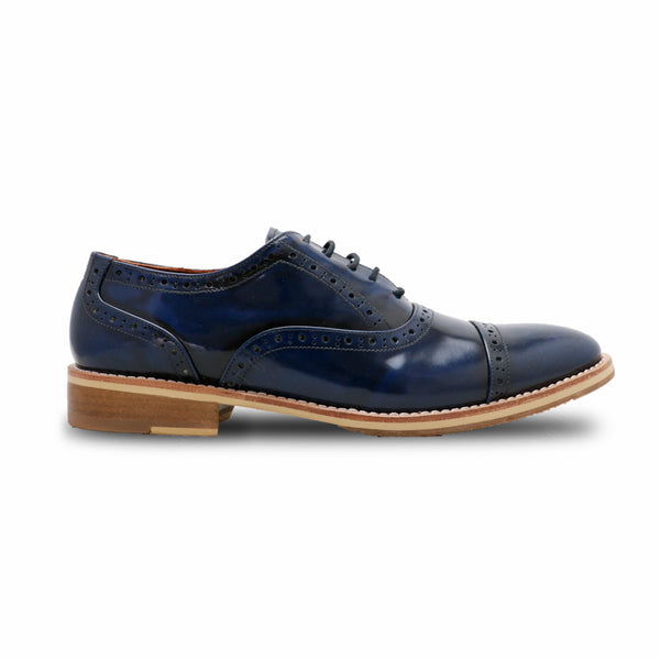 MR.FERGUSON SEMI-BROGUE European Brush Off Bezel Blue - Assembly Artisans Co.,Ltd.