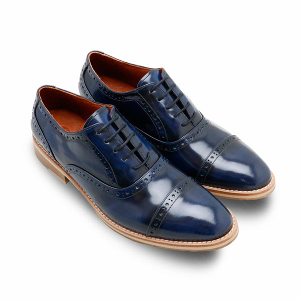 MR.FERGUSON SEMI-BROGUE European Brush Off Bezel Blue - Assembly Artisans Co.,Ltd.