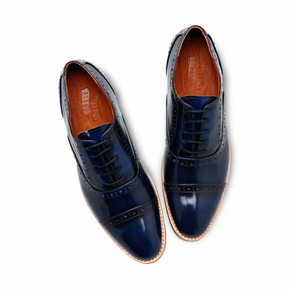 MR.FERGUSON SEMI-BROGUE European Brush Off Bezel Blue - Assembly Artisans Co.,Ltd.
