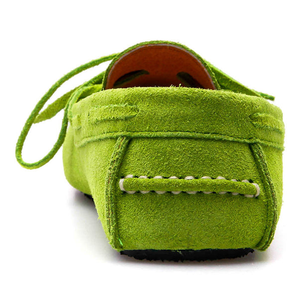 Casualist Lace Leather Loafer Suede Lemon Green - Assembly Artisans Co.,Ltd.