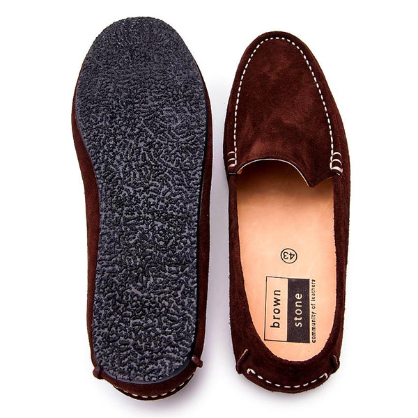 Casualist Leather Loafer Suede Dark Brown - Assembly Artisans Co.,Ltd.