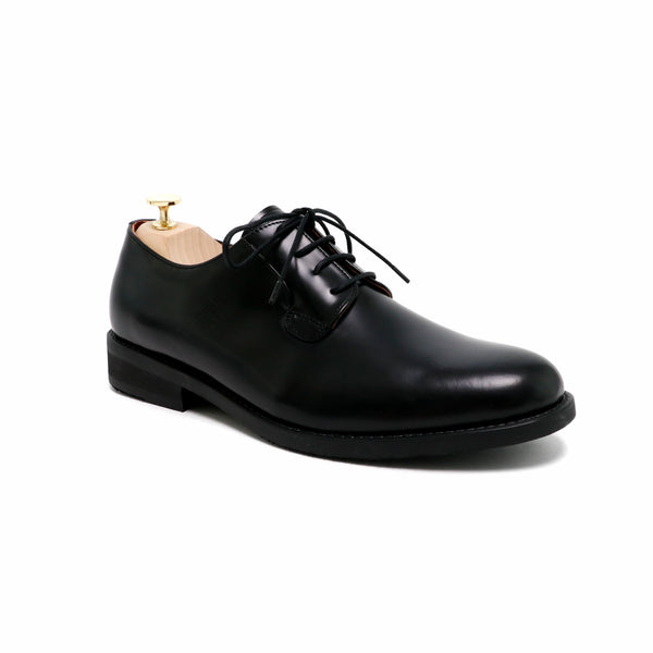 THE RULER PLAIN TOE BLUCHER MATTE BLACK - Assembly Artisans Co.,Ltd.