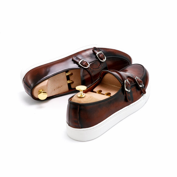 Brussels Belgian Sneaker  Burgundy Brown - Assembly Artisans Co.,Ltd.