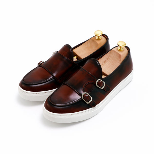 Brussels Belgian Sneaker  Burgundy Brown - Assembly Artisans Co.,Ltd.