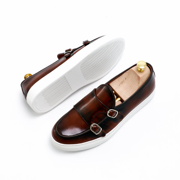 Brussels Belgian Sneaker  Burgundy Brown - Assembly Artisans Co.,Ltd.