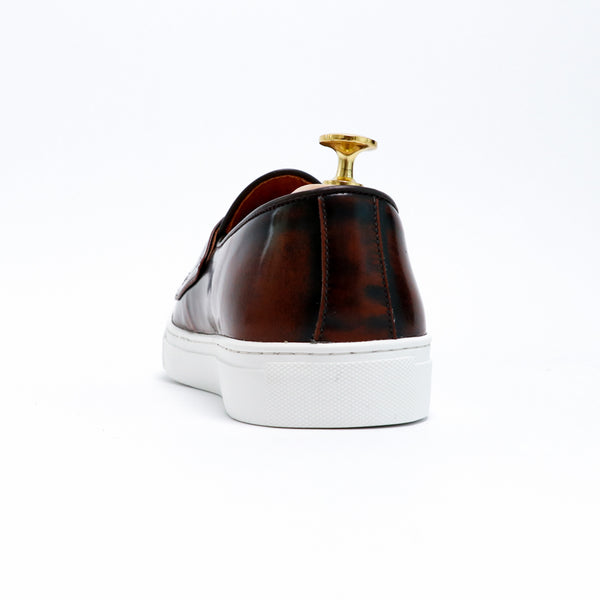 Brussels Belgian Sneaker  Burgundy Brown - Assembly Artisans Co.,Ltd.