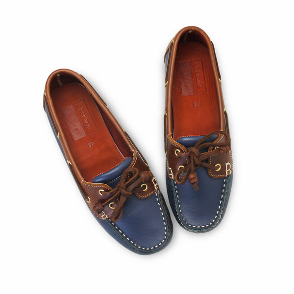 The Sailor's Boat Shoes - Navy and Beige - Assembly Artisans Co.,Ltd.