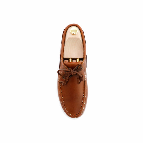 The Punter's Boat Shoes - Oil Leather Toffee Tan - Assembly Artisans Co.,Ltd.