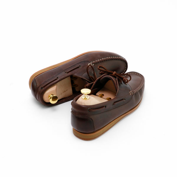 The Punter's Boat Shoes - Oil Leather Brandy Brown - Assembly Artisans Co.,Ltd.