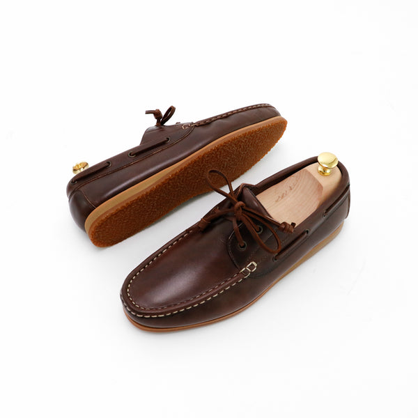 The Punter's Boat Shoes - Oil Leather Brandy Brown - Assembly Artisans Co.,Ltd.