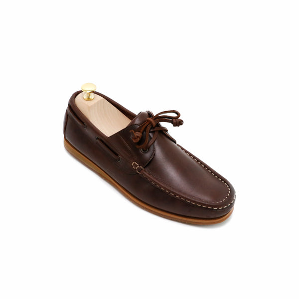 The Punter's Boat Shoes - Oil Leather Brandy Brown - Assembly Artisans Co.,Ltd.