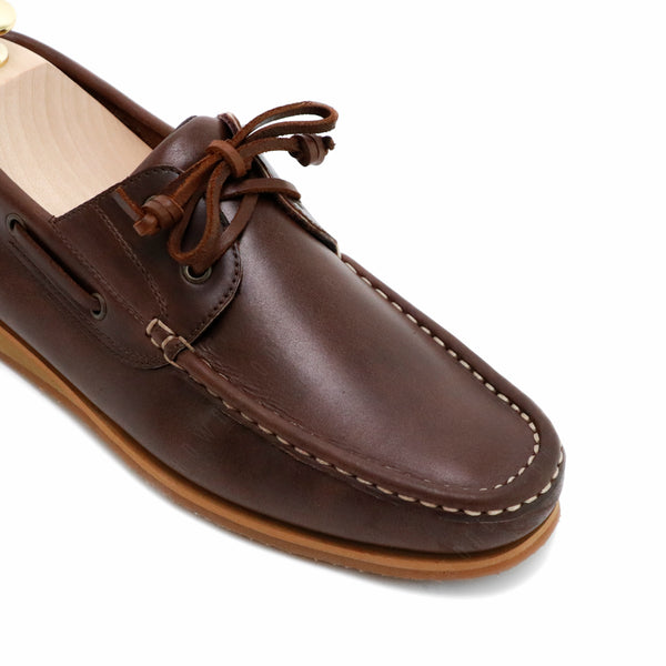 The Punter's Boat Shoes - Oil Leather Brandy Brown - Assembly Artisans Co.,Ltd.