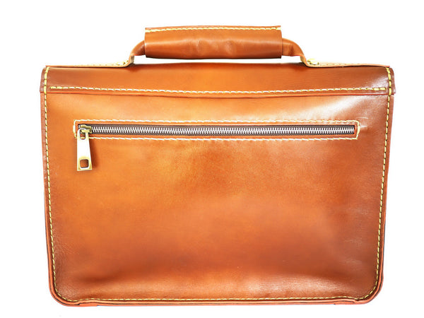 Brown Stone Leather Bag Japanese Large Satchel Natural Beige - Assembly Artisans Co.,Ltd.