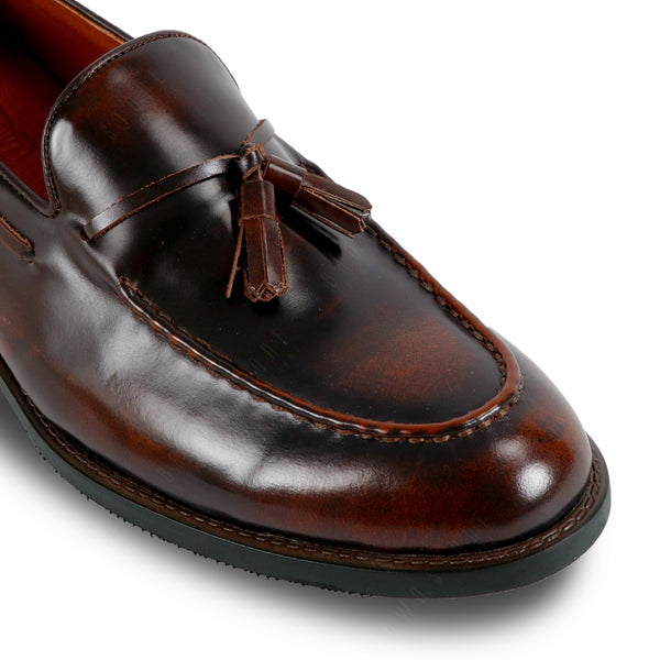 VELVET TASSEL LOAFERS MOC TOE BURGUNDY - Assembly Artisans Co.,Ltd.