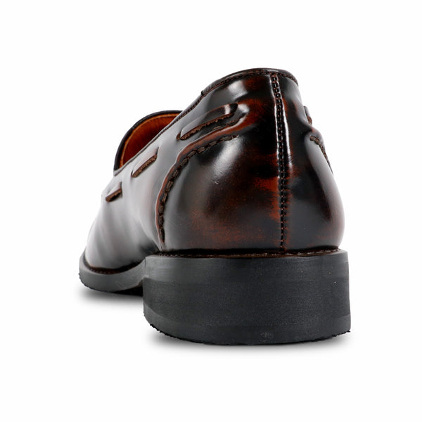 VELVET TASSEL LOAFERS MOC TOE BURGUNDY - Assembly Artisans Co.,Ltd.