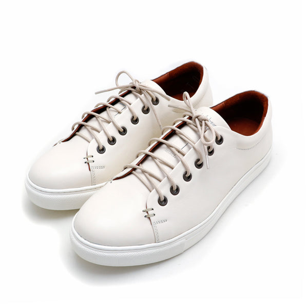 Tom’s Tender Leather Sneaker Off White - Assembly Artisans Co.,Ltd.