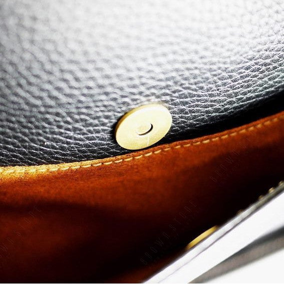 Brown Stone Leather Bag Flexi Satchel Medium - Black - Assembly Artisans Co.,Ltd.