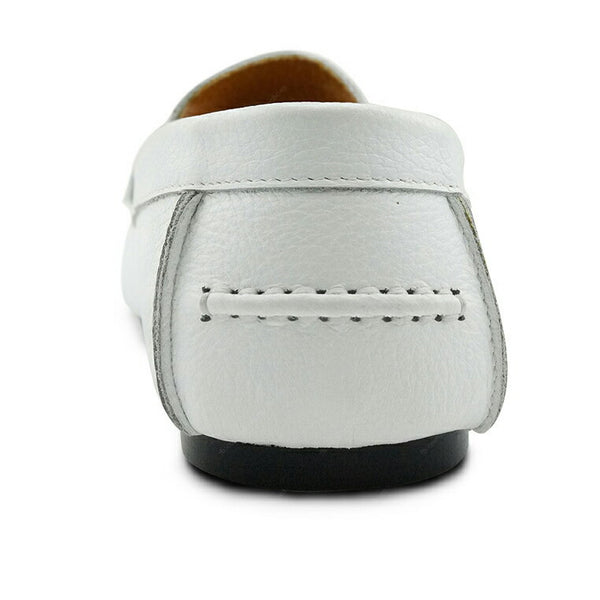 Penny Loafer Wrinkle Soft Leather Marble White - Assembly Artisans Co.,Ltd.