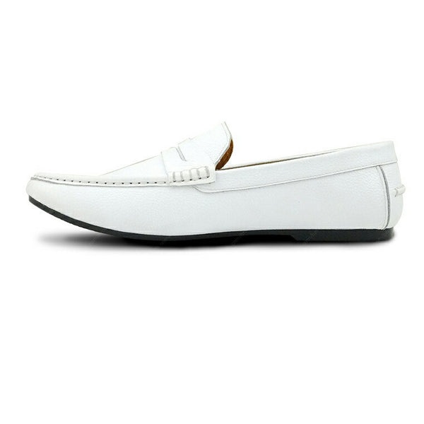 Penny Loafer Wrinkle Soft Leather Marble White - Assembly Artisans Co.,Ltd.