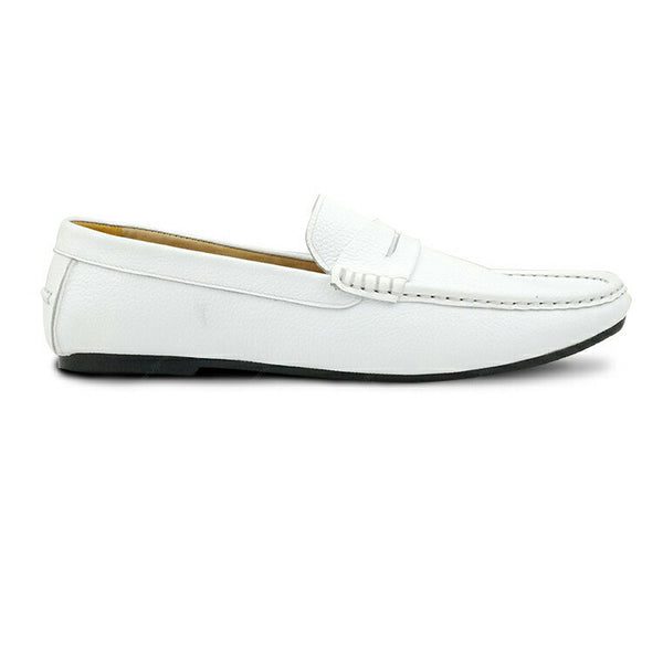 Penny Loafer Wrinkle Soft Leather Marble White - Assembly Artisans Co.,Ltd.