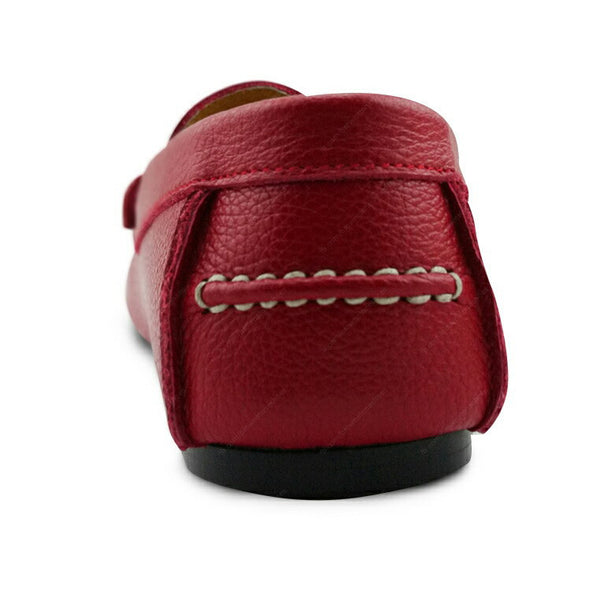 Penny Loafer Wrinkle Soft Leather Cherry Red - Assembly Artisans Co.,Ltd.