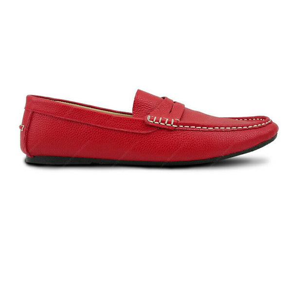 Penny Loafer Wrinkle Soft Leather Cherry Red - Assembly Artisans Co.,Ltd.